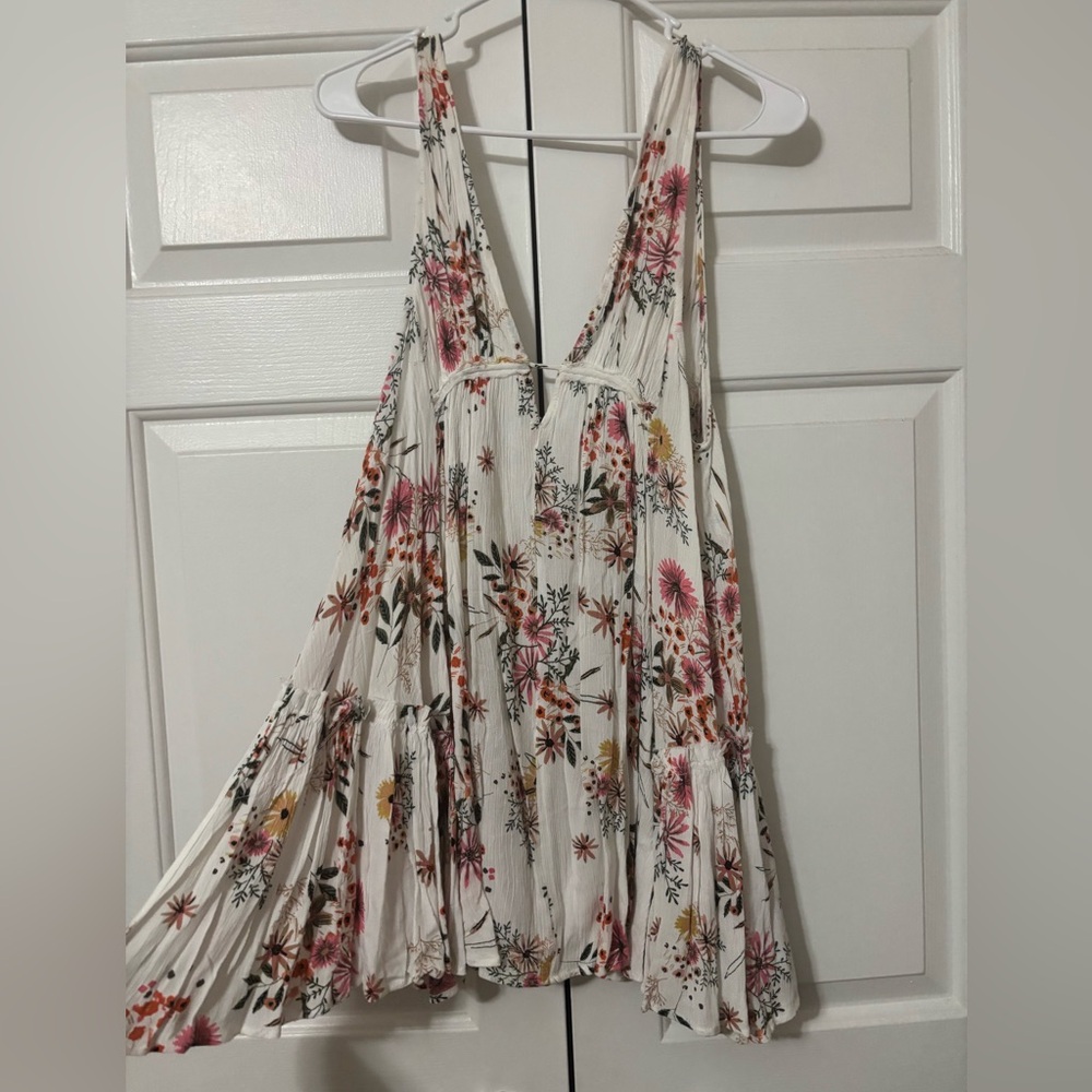 Swimsuit cover up with adjustable back tie